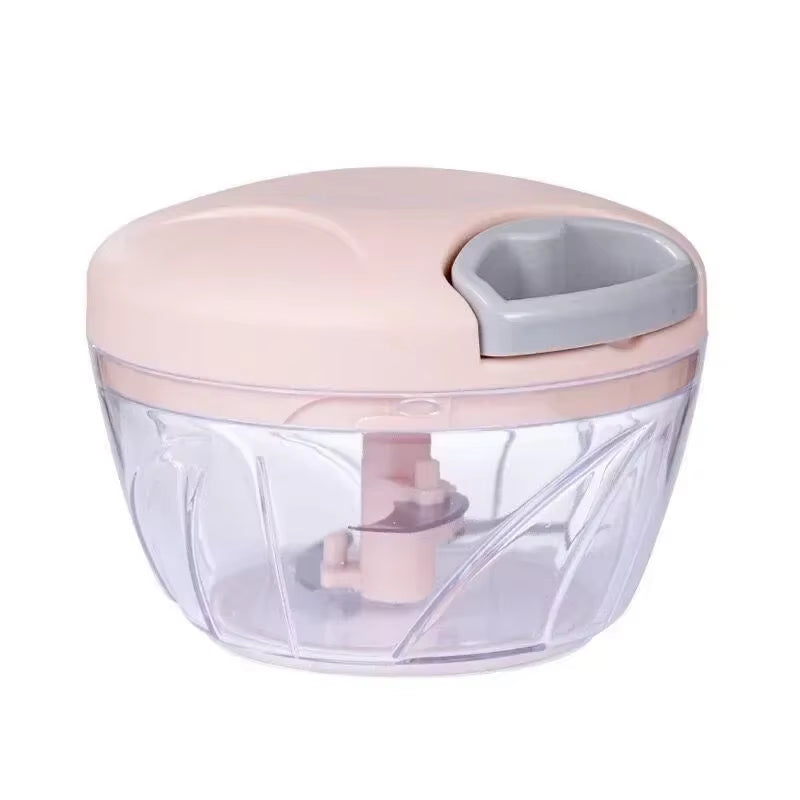 Manual Food Chopper Hand Pulled Vegetable and Fruit Cutter Food Processing Press Garlic Pepper Mincer Splatter Kitchen Tools