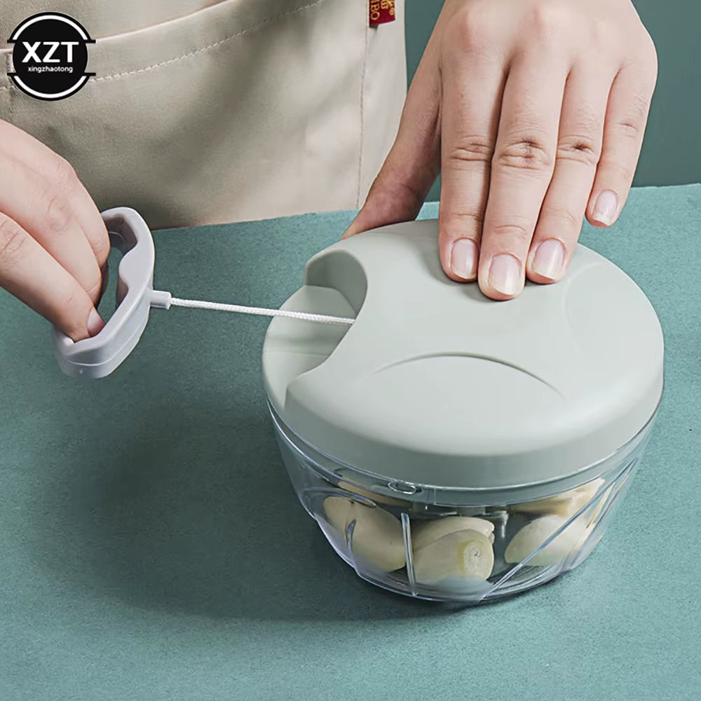 Multifunctional Garlic Stirrer Manual Meat Grinder Kitchen Supplies Food Processor Kitchen Tools Garlic Cutter 500Ml/900Ml