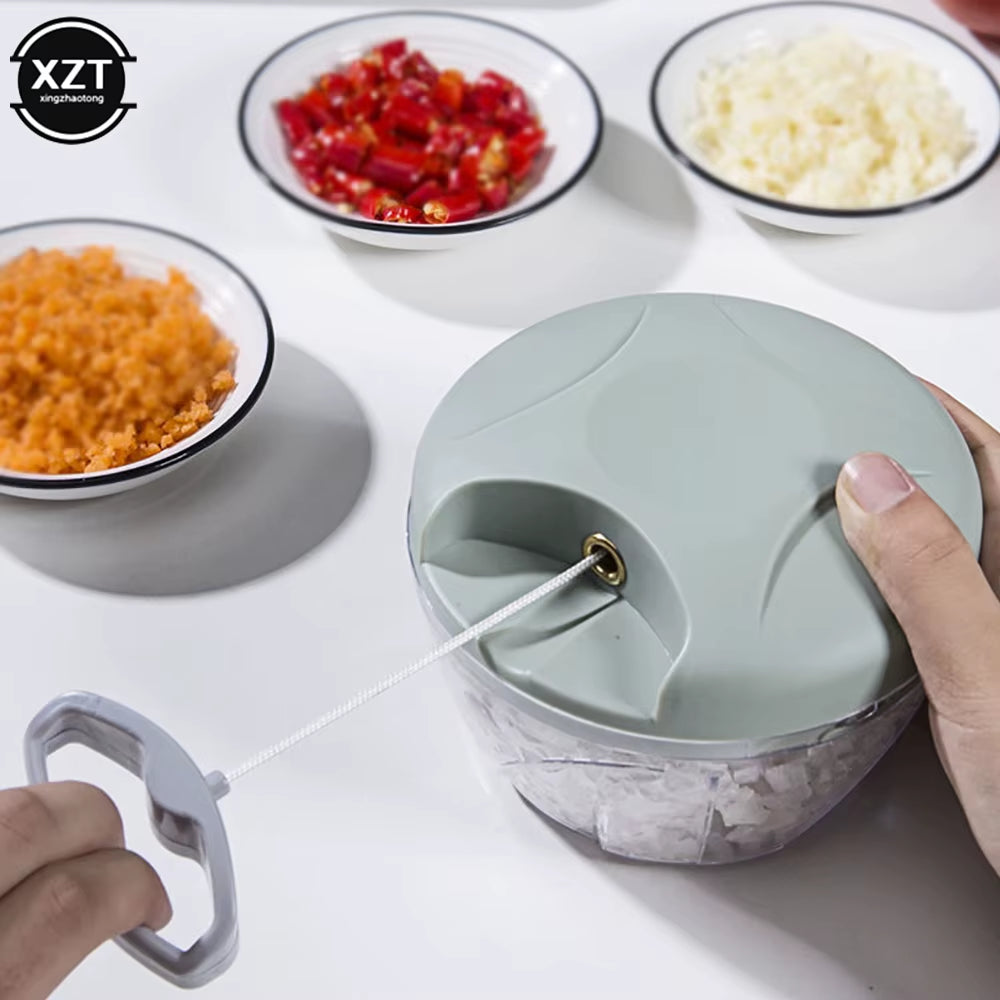 Multifunctional Garlic Stirrer Manual Meat Grinder Kitchen Supplies Food Processor Kitchen Tools Garlic Cutter 500Ml/900Ml