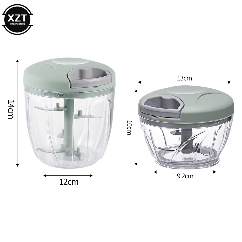 Multifunctional Garlic Stirrer Manual Meat Grinder Kitchen Supplies Food Processor Kitchen Tools Garlic Cutter 500Ml/900Ml