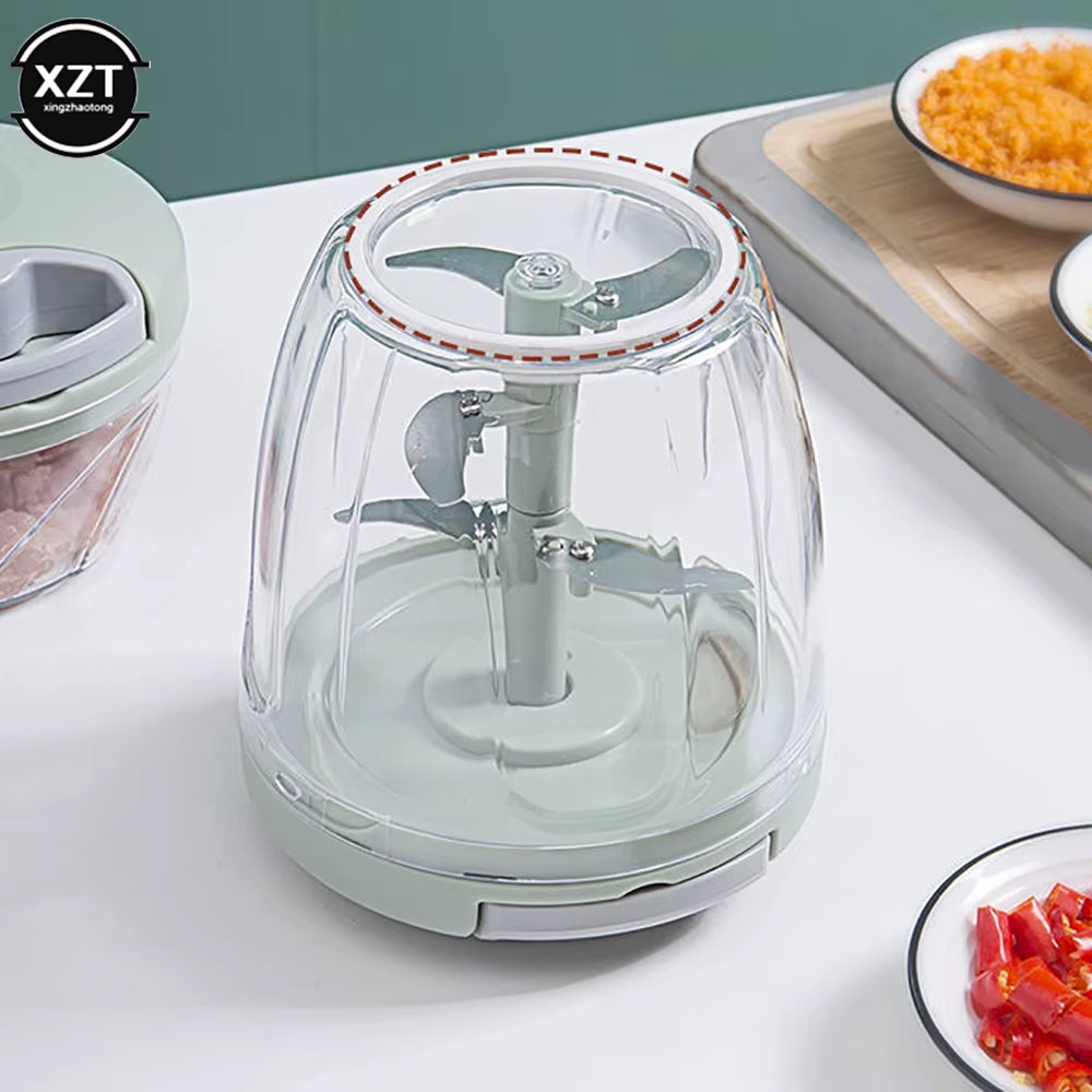 Multifunctional Garlic Stirrer Manual Meat Grinder Kitchen Supplies Food Processor Kitchen Tools Garlic Cutter 500Ml/900Ml