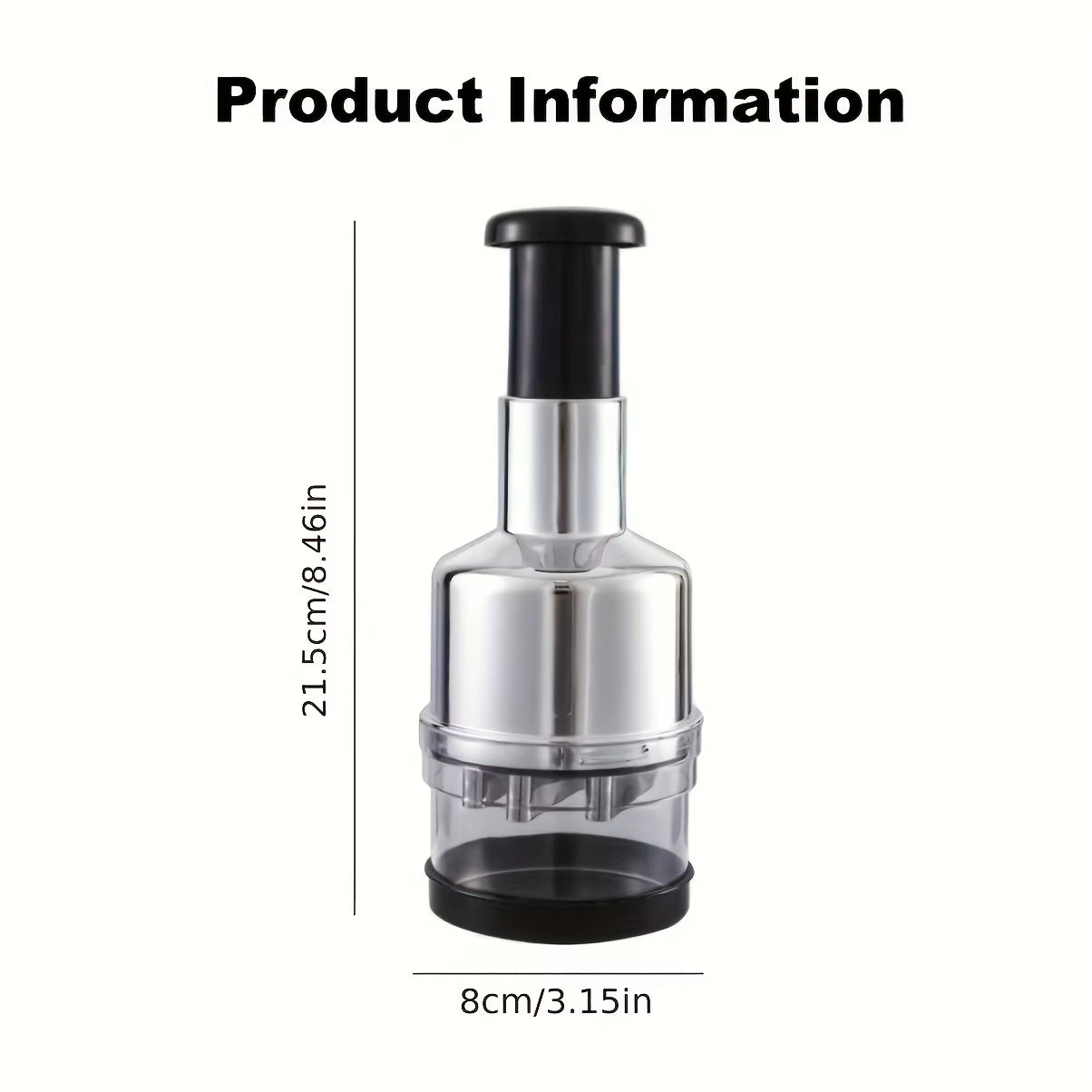 Garlic Chopper Stainless Steel Garlic Press Crusher Manual Food Processor Dicer Mixer Kitchen Vegetable Slicer for Onion Peppers