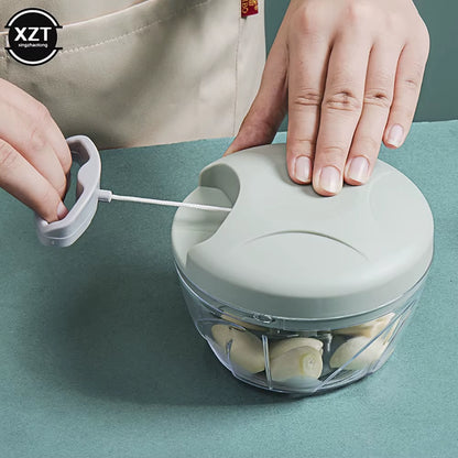 Multifunctional Garlic Stirrer Manual Meat Grinder Kitchen Supplies Food Processor Kitchen Tools Garlic Cutter 500Ml/900Ml