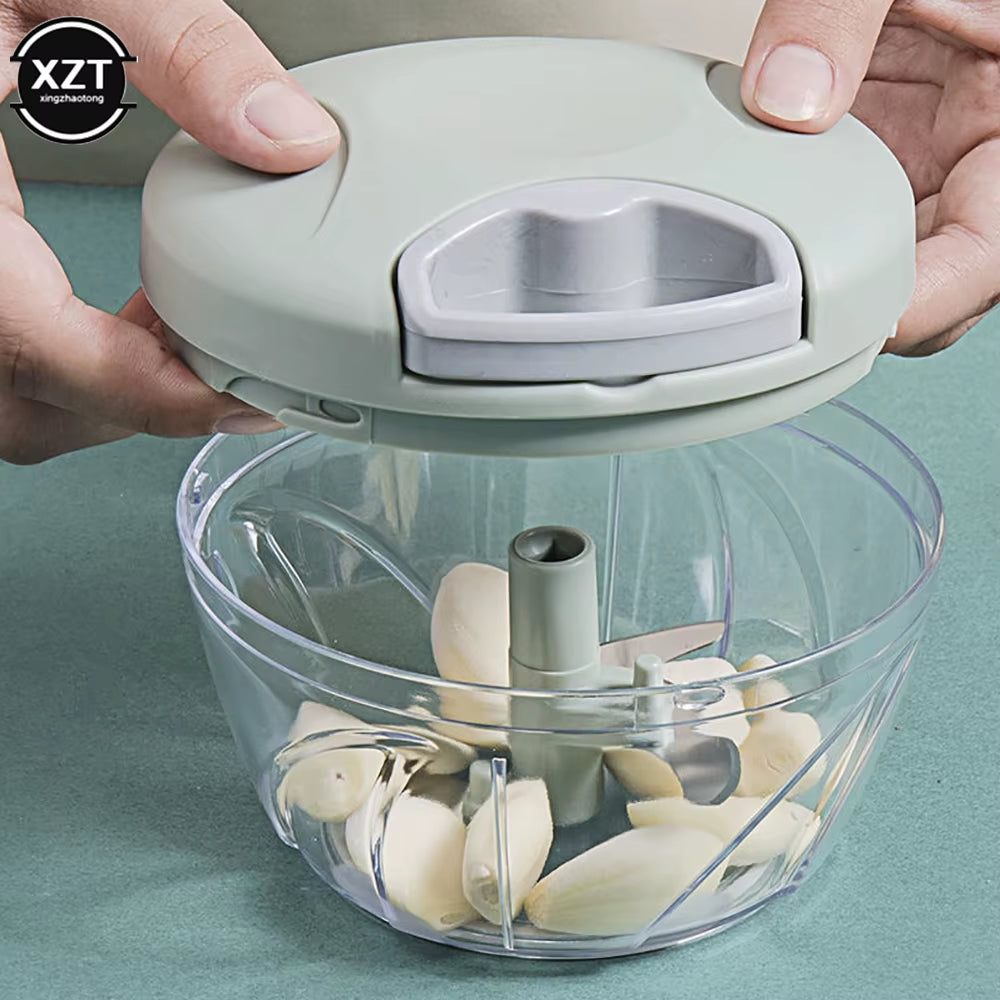 Multifunctional Garlic Stirrer Manual Meat Grinder Kitchen Supplies Food Processor Kitchen Tools Garlic Cutter 500Ml/900Ml